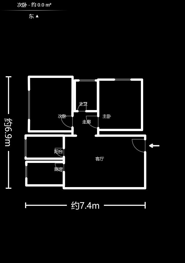 水岸世景  2室1厅1卫   59.50万户型图