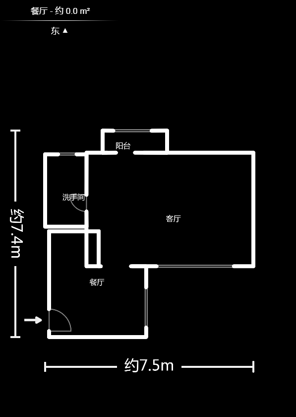都市兰亭  1室0厅1卫   60.00万户型图
