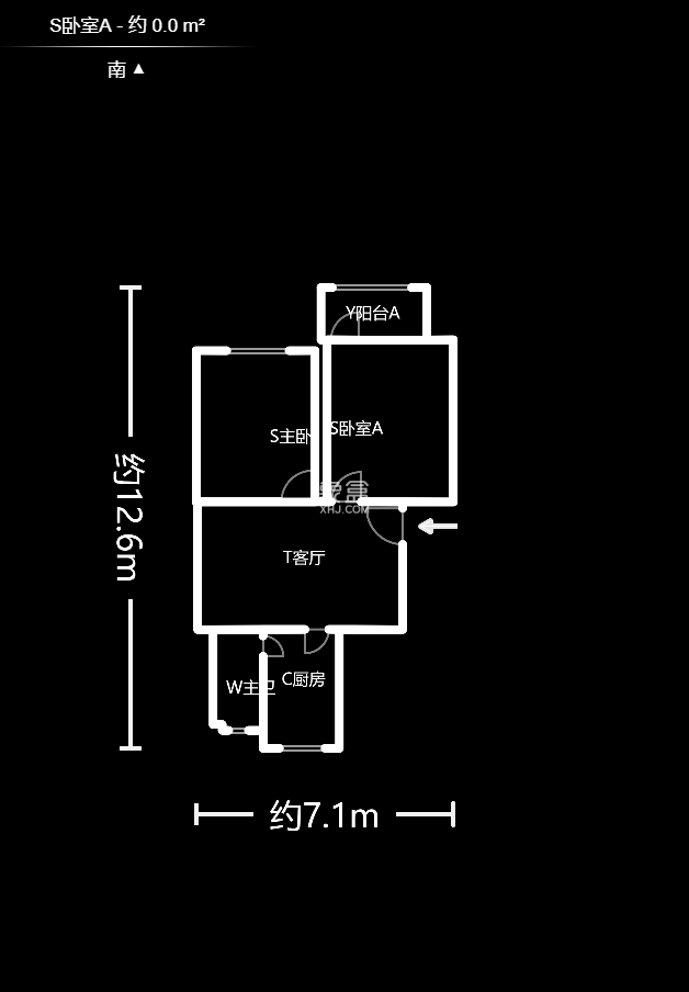 正圆小区（树木岭）  2室1厅1卫   39.80万户型图