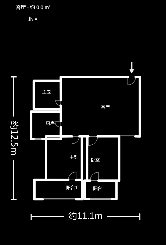 华联花园  2室2厅1卫   109.00万户型图