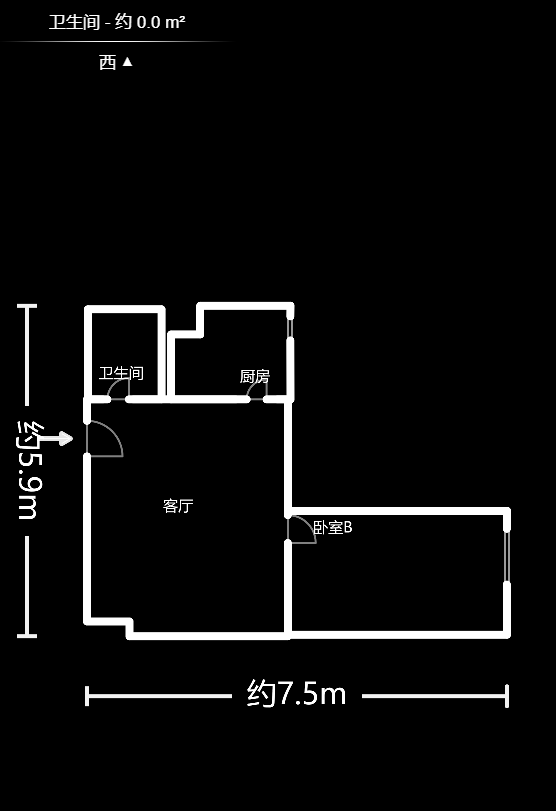 建鸿达华都（华都小户型及大华写字楼）  2室1厅1卫   87.00万户型图