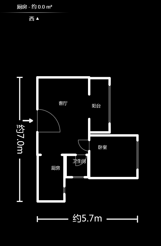 書香名邸  1室1廳1衛(wèi)    47.8萬戶型圖