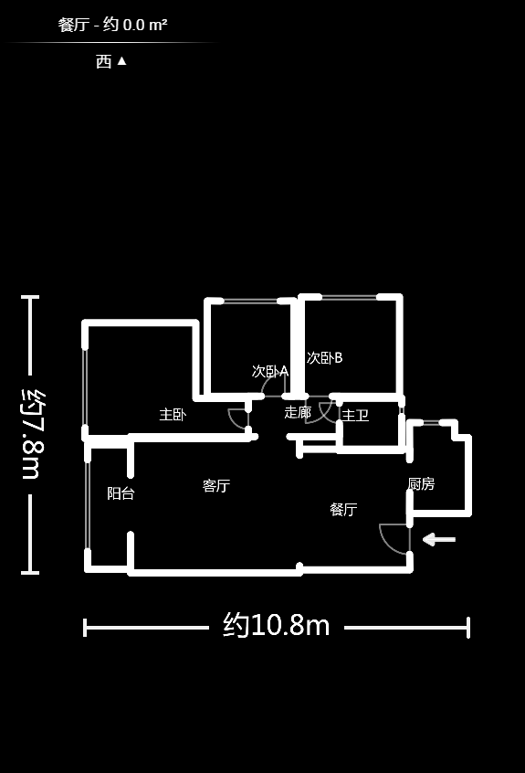 湖湾世景  3室2厅1卫    91.0万户型图
