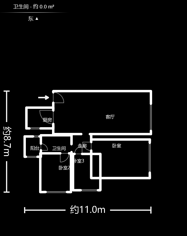 才子佳郡  3室2厅1卫    84.99万户型图