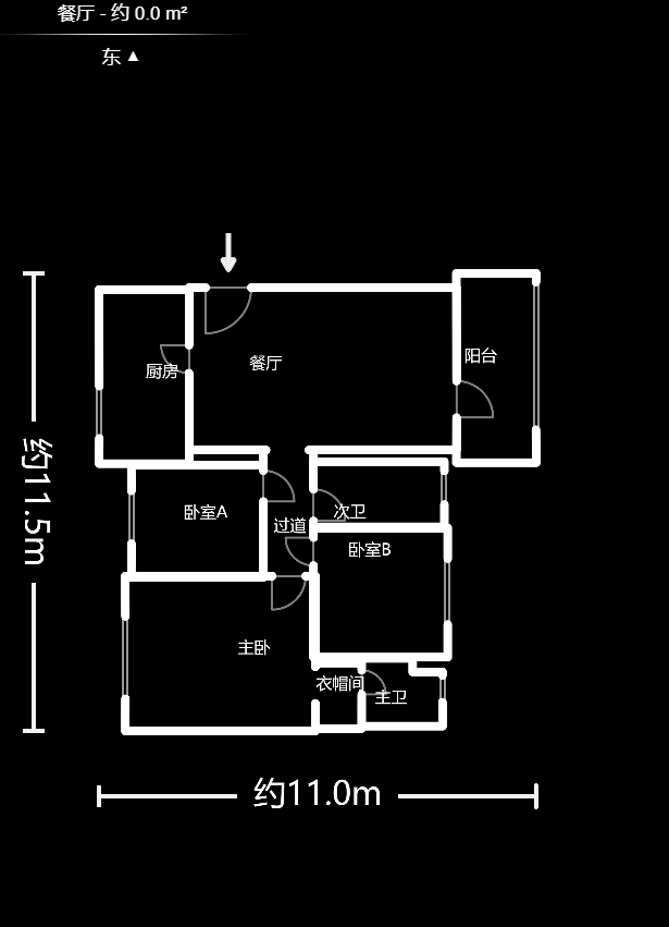 莱茵城  3室2厅2卫    103.0万户型图