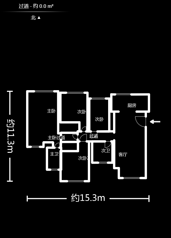 山水誉峰  4室2厅2卫    215.0万户型图