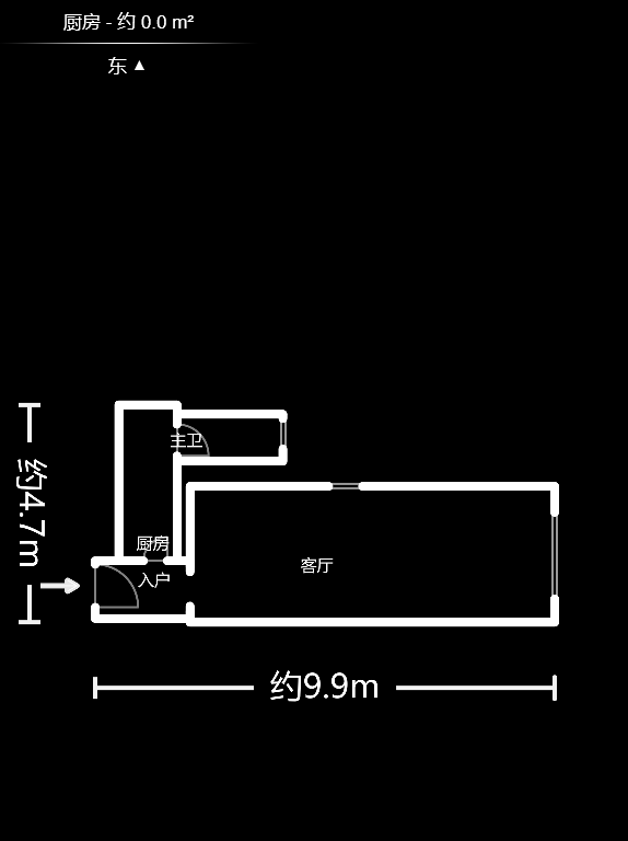 红树湾  1室1厅1卫   33.00万户型图