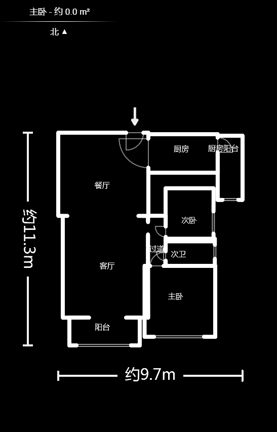 德润园  2室1厅1卫   114.00万户型图