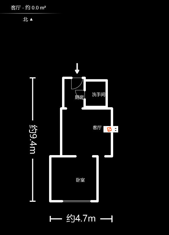 西子一間  1室1廳1衛(wèi)    42.0萬戶型圖
