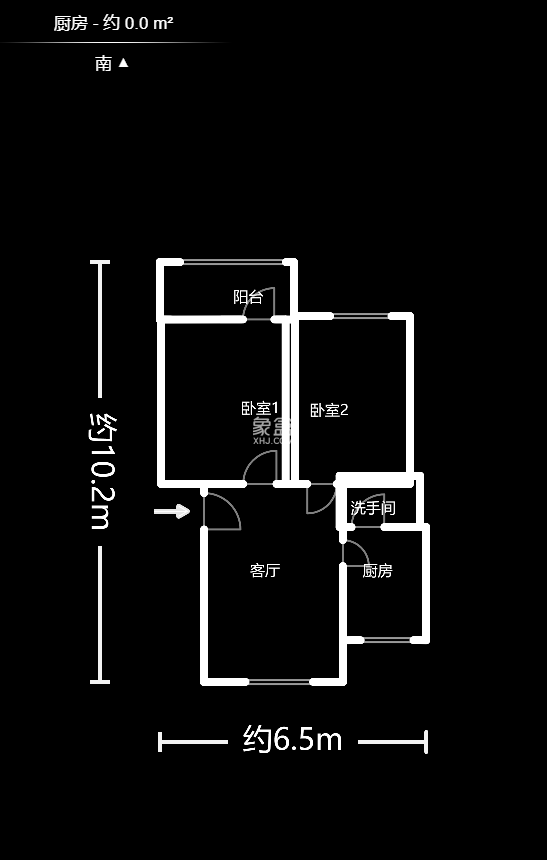 赤岗小区（一二三片）  2室1厅1卫   46.00万户型图