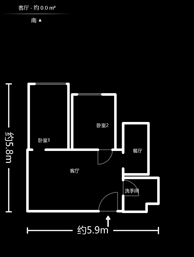 阳光锦城 2室2厅1卫 52.0万 阳光锦城 2室2厅1卫 52.0万户型图