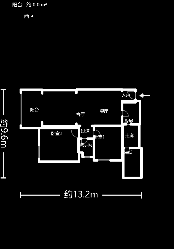 君悦紫园  2室1厅1卫   130.00万户型图