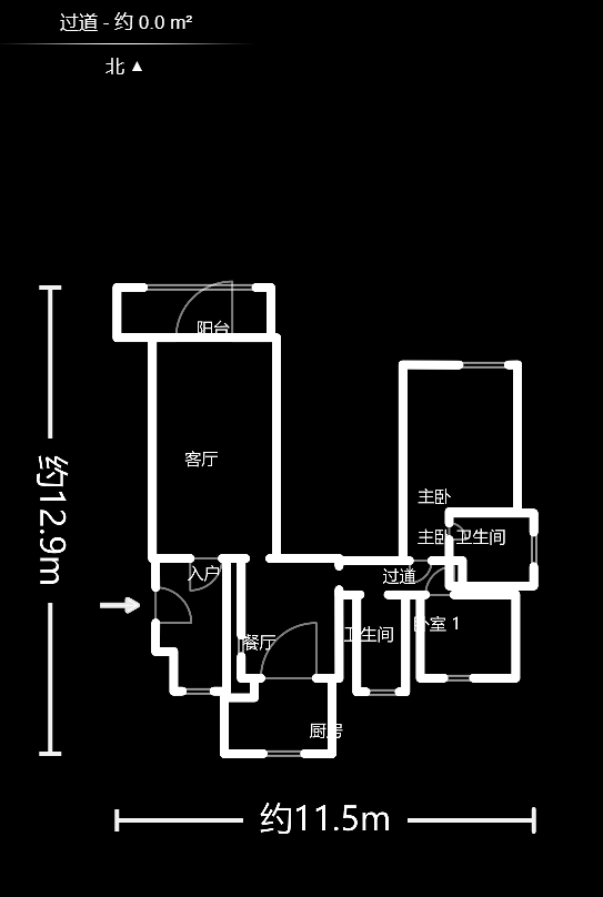 湘江世纪城鸿江苑  3室2厅2卫   150.00万户型图