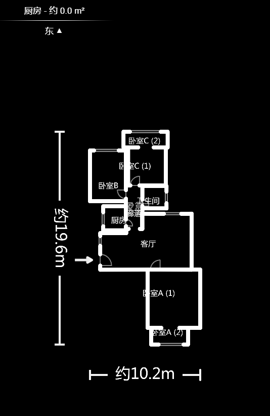 层上观邸 3室2厅1厨1卫 88.00万户型图