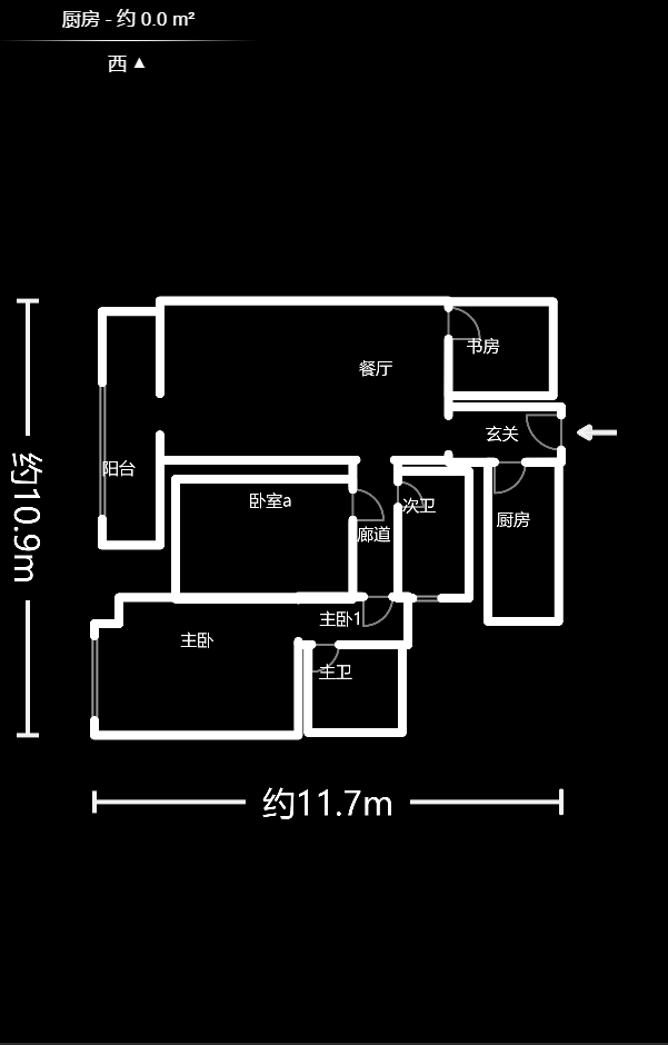 梅溪湖金茂府（金茂广场）（金茂览秀城）  3室2厅1卫    252.0万户型图