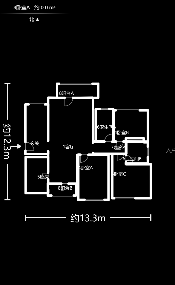 金色溪泉湾  3室2厅2卫   159.00万户型图