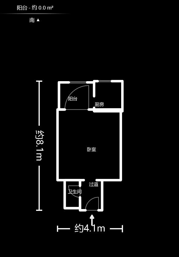 丰园城（鄱阳小区二期）  1室1厅1卫    20.0万户型图