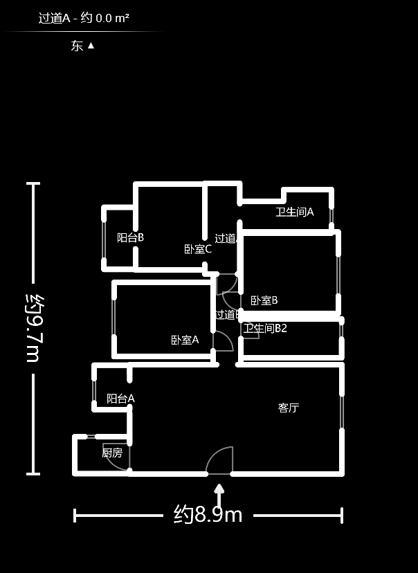 中天瑞景  3室2厅2卫   118.00万户型图