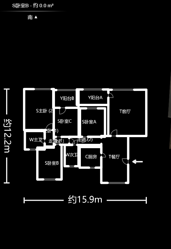 景江雅苑  4室2厅2卫   150.00万户型图