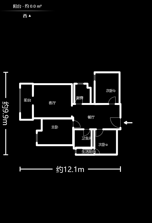 富基世纪公园  3室2厅1卫   73.00万户型图