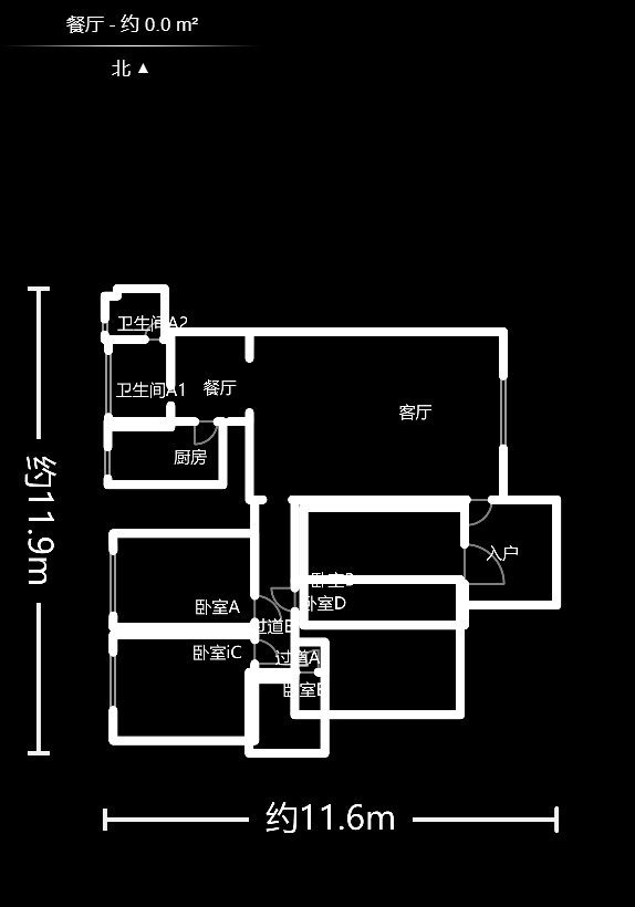 升远君尚嘉筑  4室2厅2卫   162.00万户型图