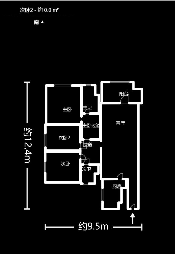 万科里金域国际  3室2厅2卫    246.0万户型图
