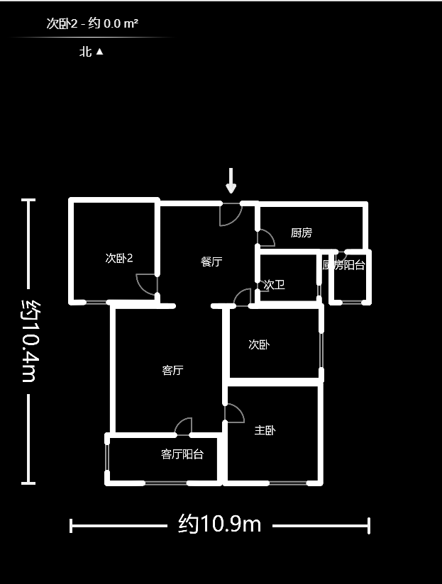世茂铂翠湾二期  3室2厅1卫   175.00万户型图