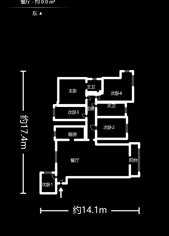 沁园春  5室2厅2卫    186.0万户型图