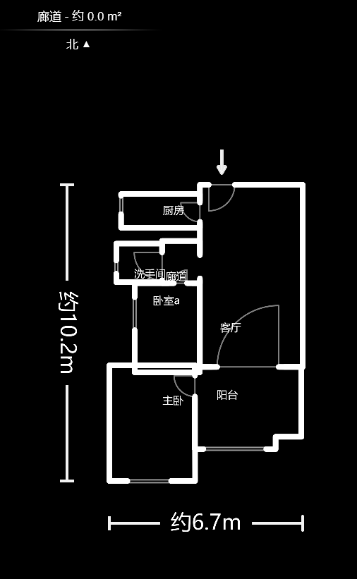 达美D6区  2室2厅1卫   54.00万户型图