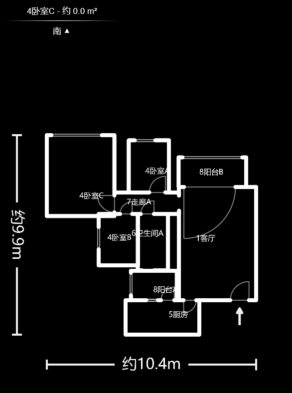 恒大雅苑  3室2厅1卫    100.0万户型图