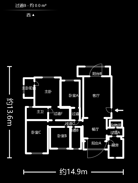 八方小区D区  4室2厅2卫   624.20万户型图