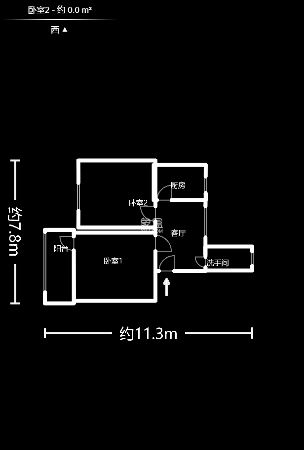 小林子冲社区 2室1厅1厨1卫 49.80万户型图