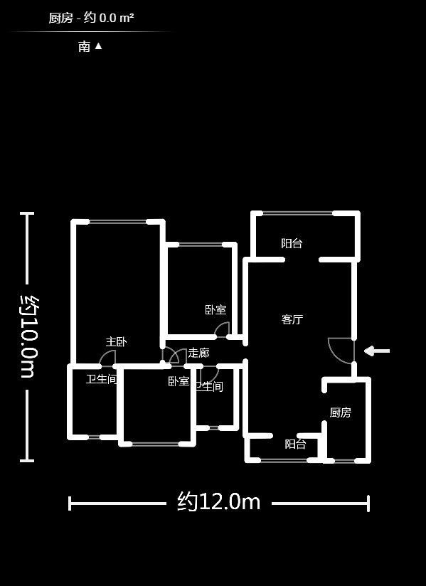 中欣楚天雅郡  3室2厅1卫   79.80万户型图