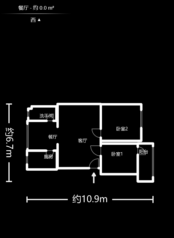 狮子山二片  2室1厅1卫    59.8万户型图