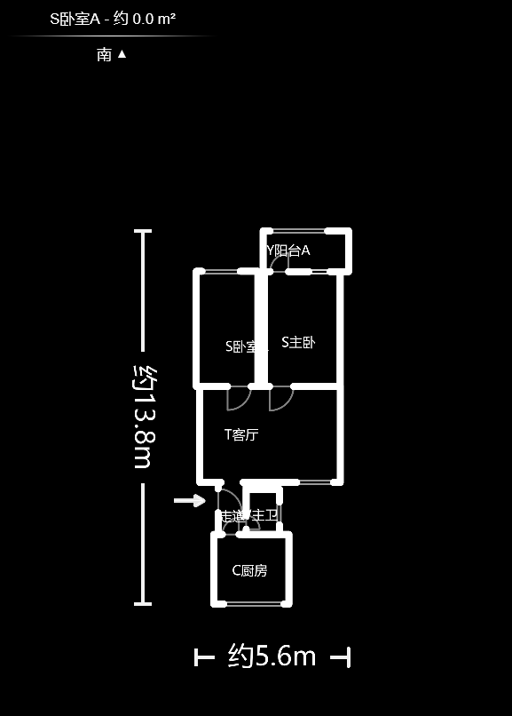 中南家园  2室2厅1卫   35.00万户型图
