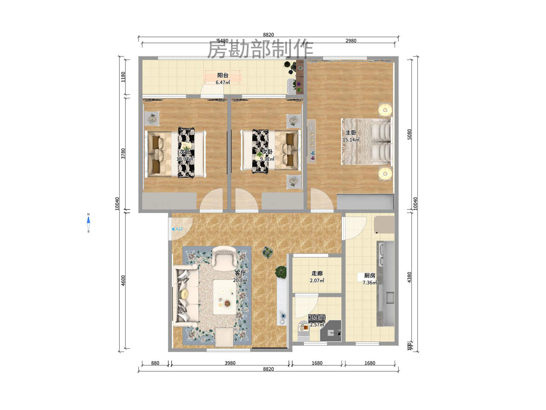 马王堆疗养院单位房 3室2厅1卫 2100.0元/月 马王堆疗养院单位房 3室2厅1卫 2100.0元/月户型图