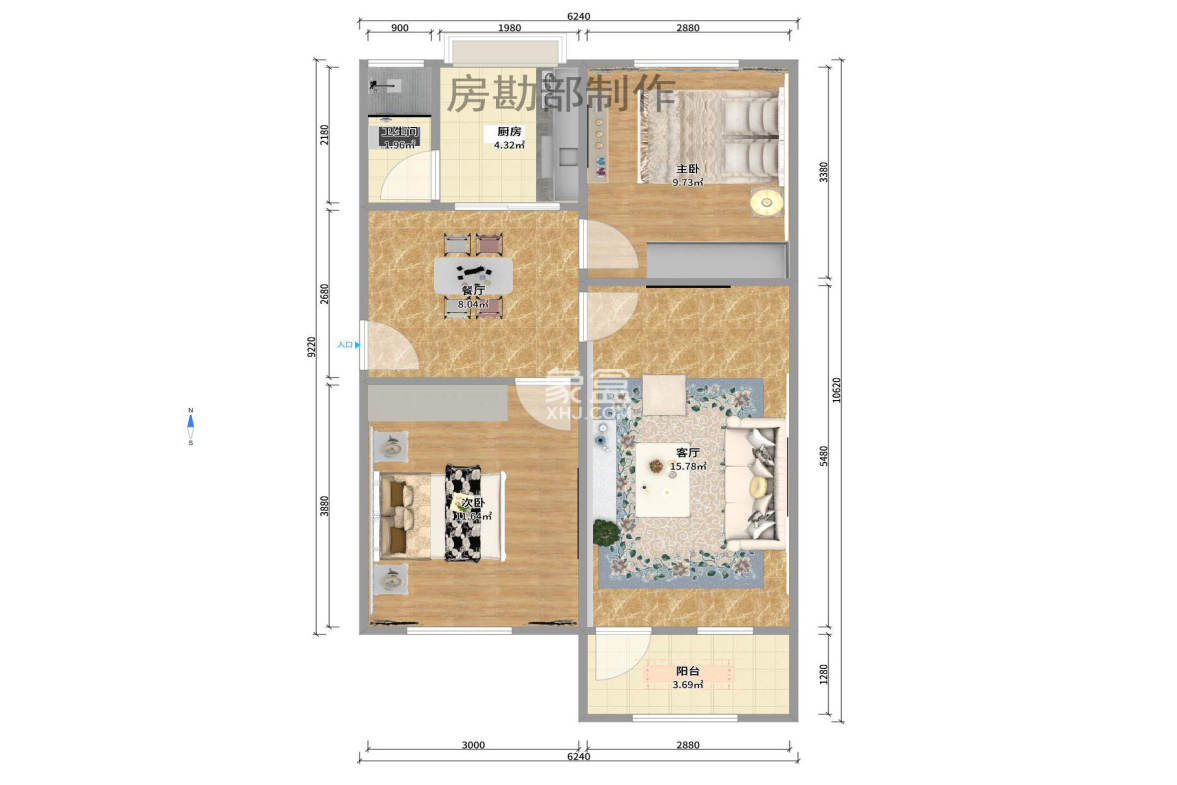 人民新村  3室1厅1卫    1800.0元/月 人民新村  3室1厅1卫    1800.0元/月户型图
