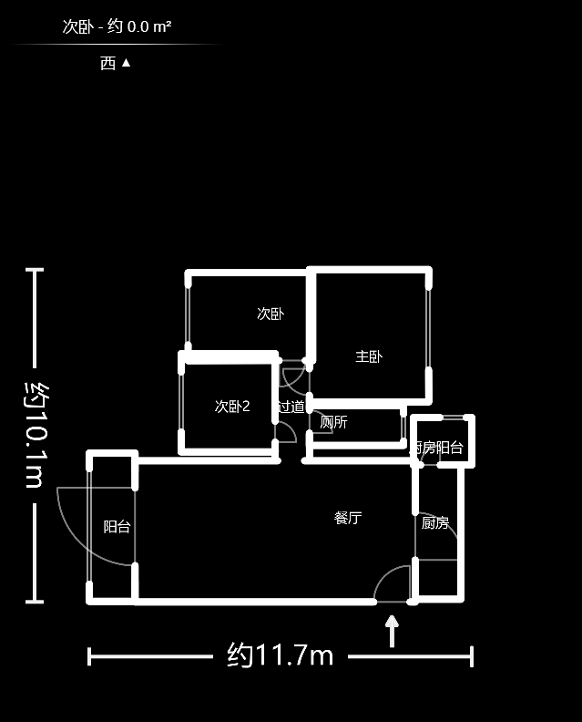 恒大御景湾  3室2厅1卫    178.0万户型图