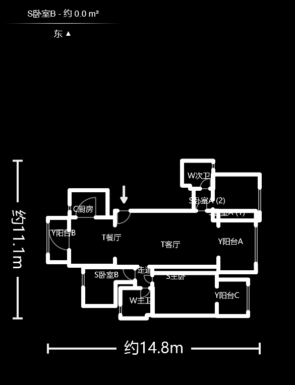 华雅花园  3室2厅3卫    204.8万户型图