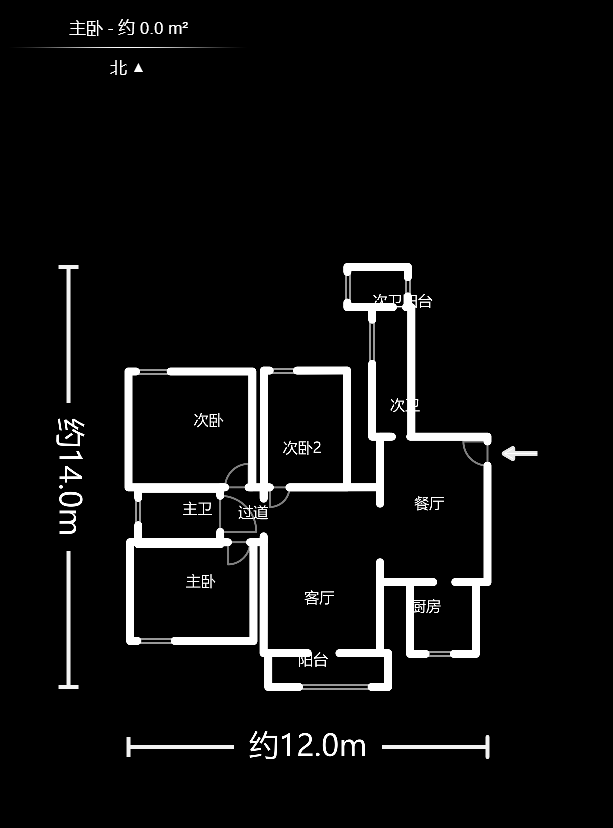 湘許嘉園  3室2廳2衛(wèi)    125.0萬(wàn)戶(hù)型圖