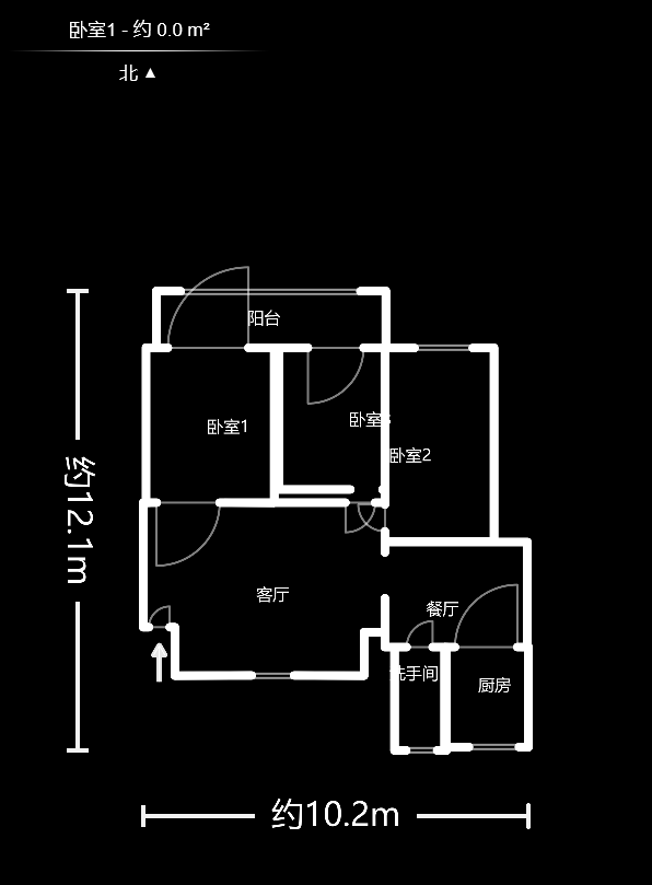 振湘园  3室2厅1卫   78.80万户型图