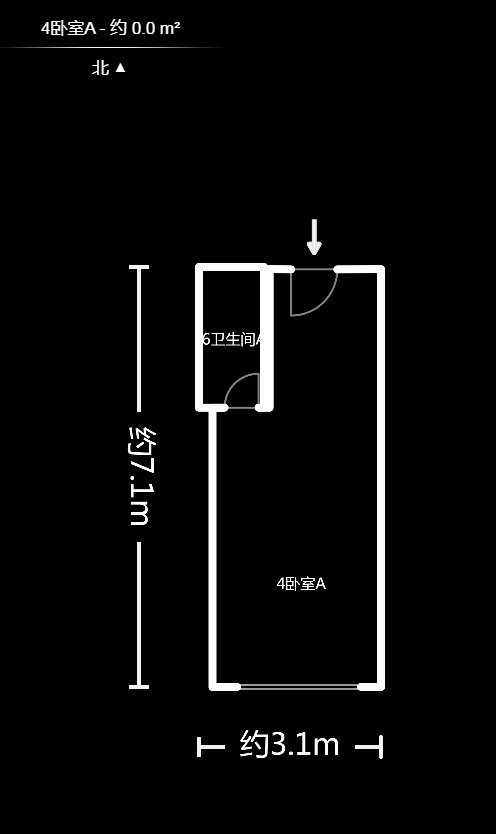 弘坤云寓  1室1厅1卫   48.00万户型图