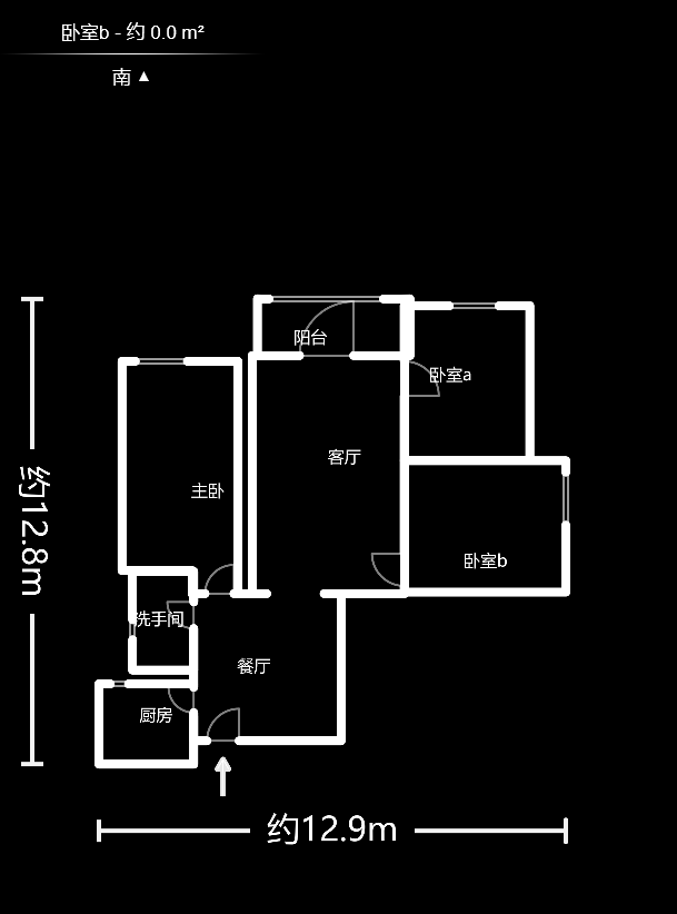 中房F联邦  3室2厅2卫   122.00万户型图
