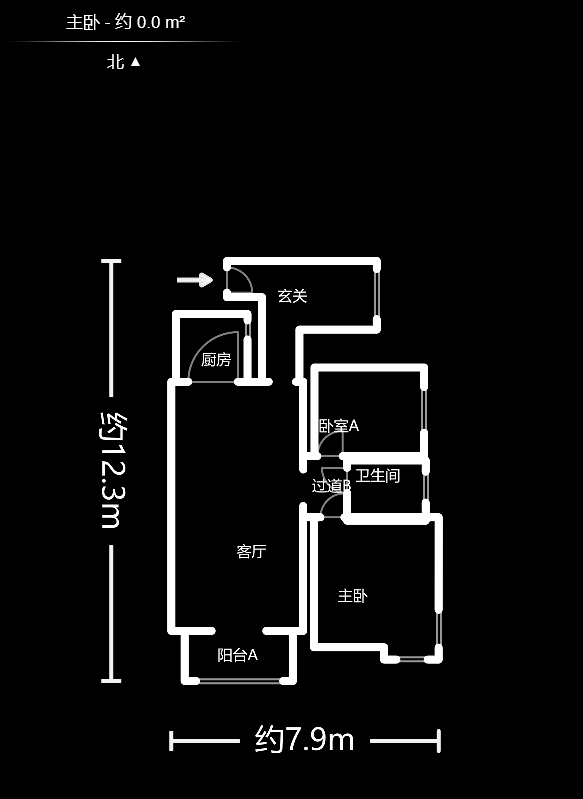 陽光晶城  2室2廳1衛(wèi)    77.0萬戶型圖