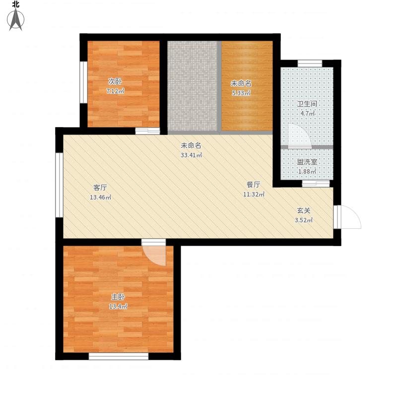 南湖国际6期  4室2厅2卫   2800.00元/月户型图