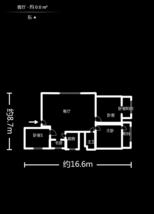乔庄社区  3室2厅1卫   88.00万户型图