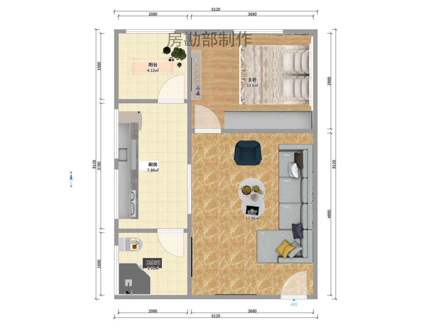 鑫远微中心 2室1厅1卫 1800.0元/月 鑫远微中心 2室1厅1卫 1800.0元/月户型图