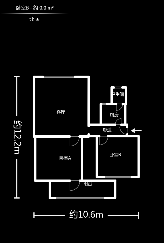 古堆山小区国家电网宿舍  2室2厅1卫    45.0万户型图