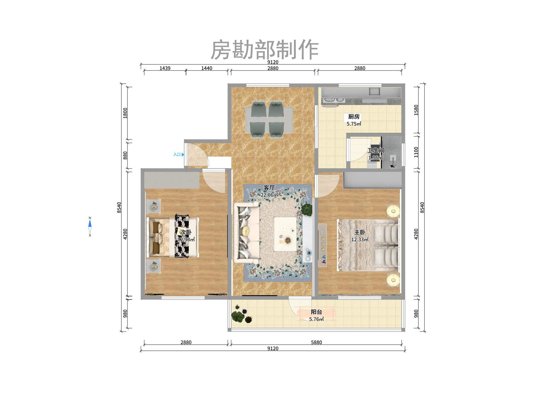 文艺路口纺织公司宿舍室内图2
