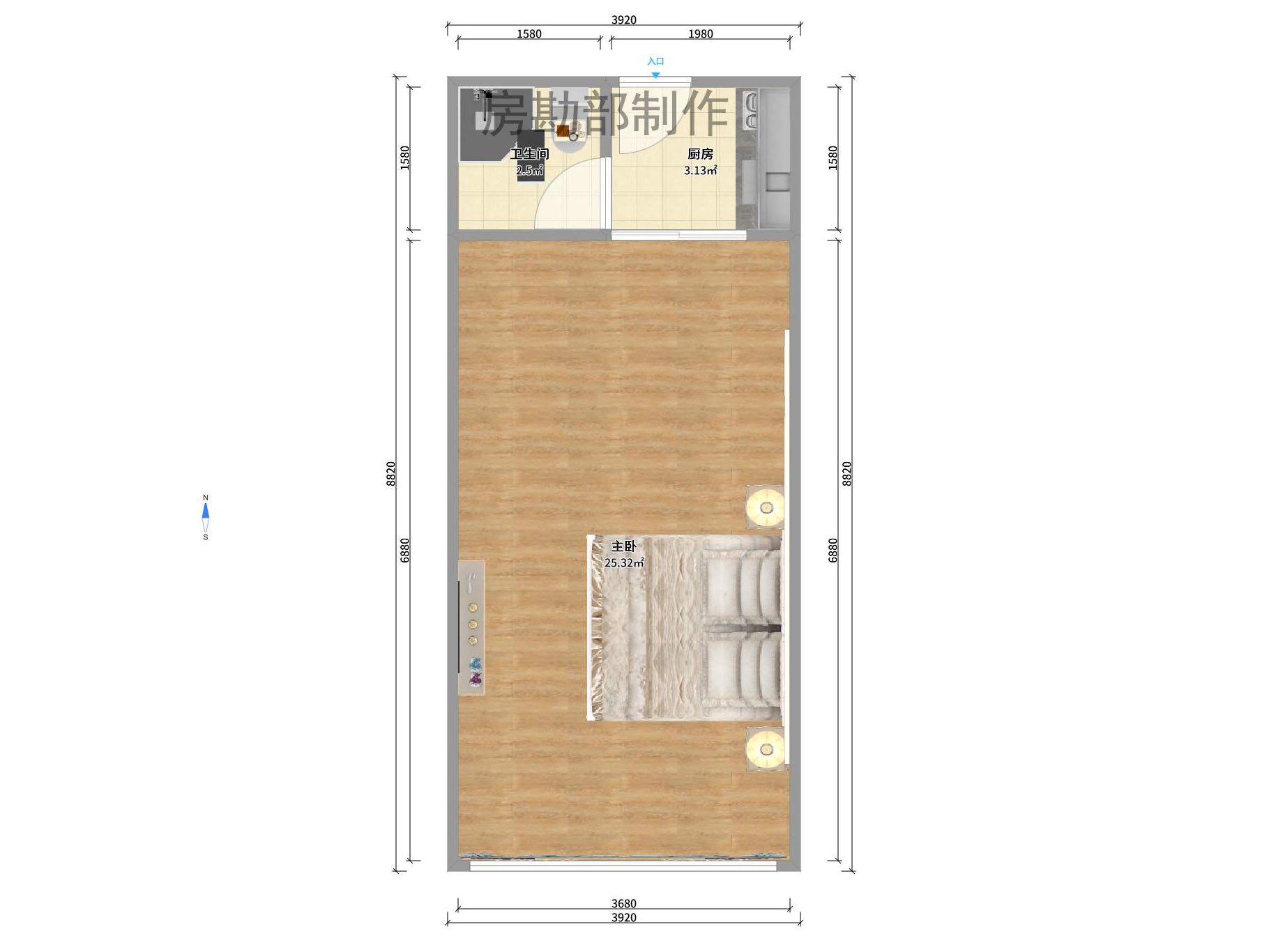 七彩丽都  1室1厅1卫    1700.0元/月 七彩丽都  1室1厅1卫    1700.0元/月户型图